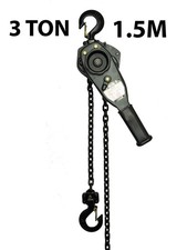 Manual Lever Hoist Ratchet 3 Ton 3000kg 1.5m Heavy Duty Lifting Pulling Chain