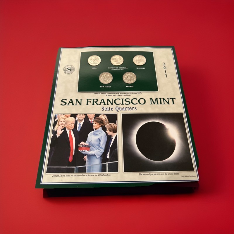 2017 5 Coin-Commemorative Limited Edition San Francisco Mint State Quarters BU