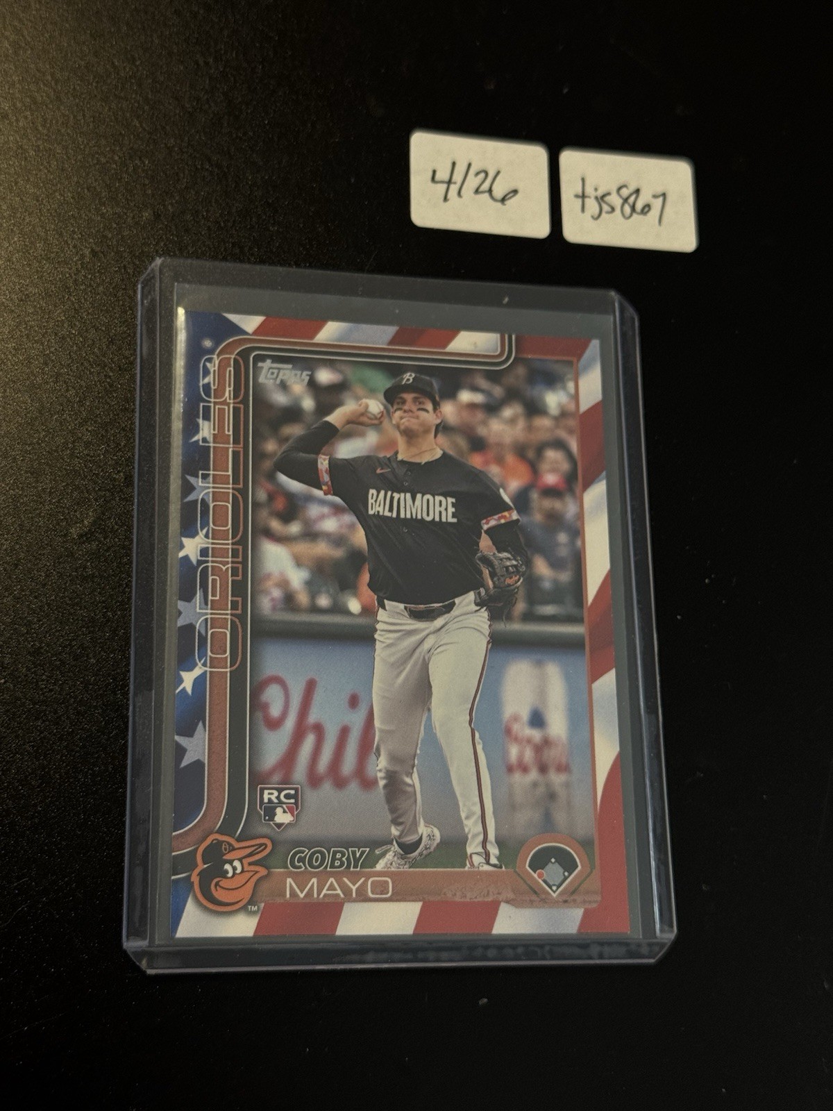 2025 Topps Series 1 - Coby Mayo #20 Independence Day /76 (RC) Orioles