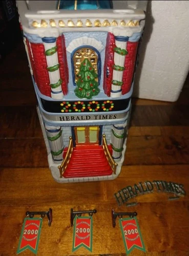 Vintage Lemax Christmas Village Collection Millennium 2000 Herald Times...