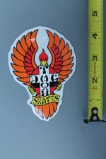 Dogtown Skateboards DTS Wings Cross Orange OG Z1A Vintage Skateboarding STICKER