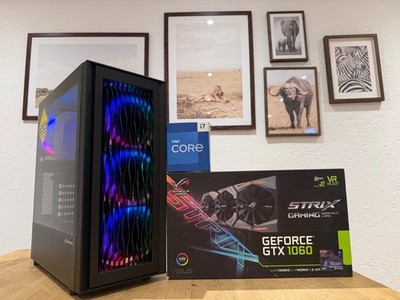 Gaming PC RGB, Intel Core i7, GeForce GTX 1060, 16GB RAM, SSD, HDD, Windows 11