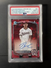 2025 Bowman Chrome Sapphire Edition Brayan Cortesia Red Auto /5 PSA 9 Auto 10