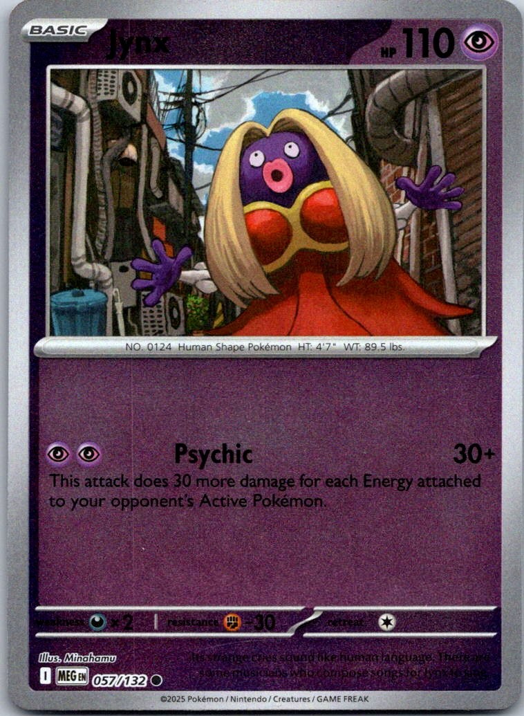 Jynx Reverse Holo Common ME01: Mega Evolution 057/132 NM