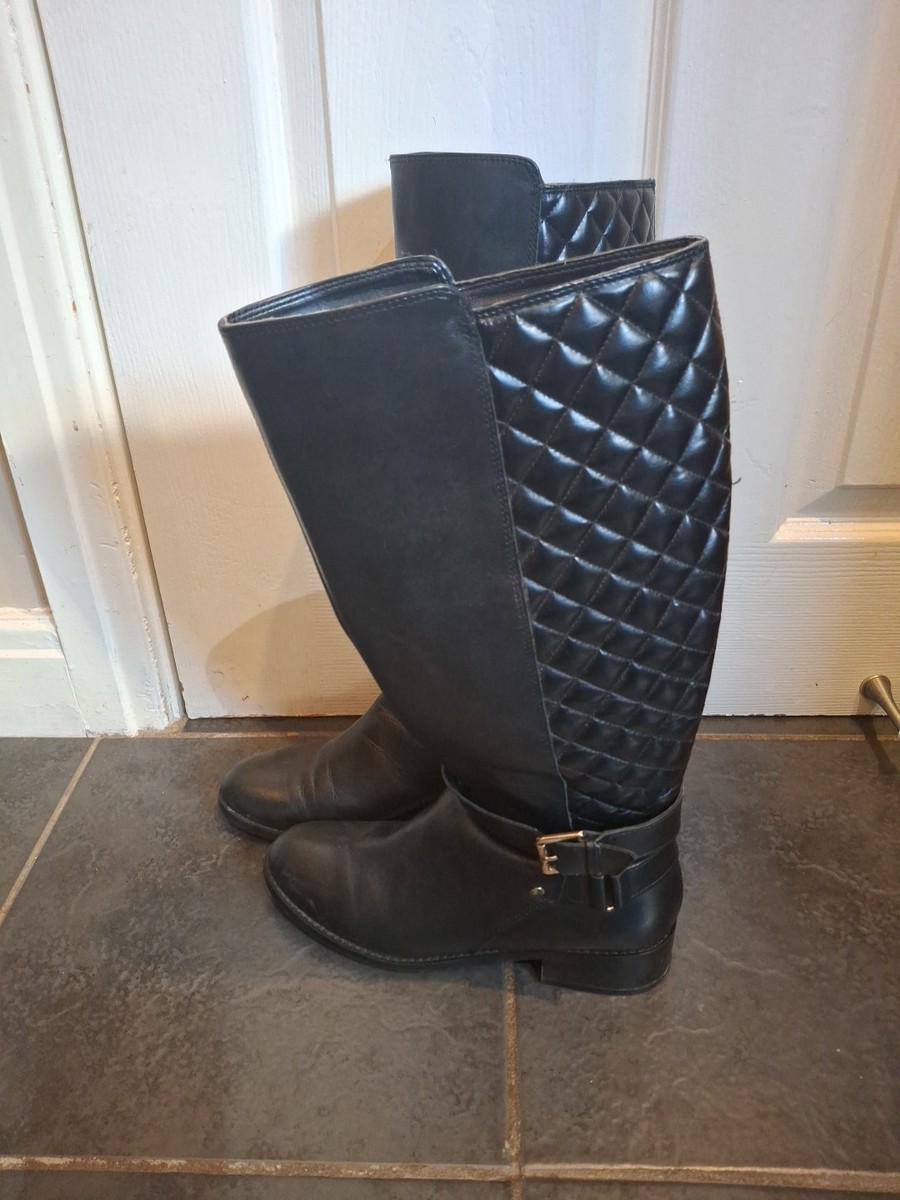 Ladies Boots Carvela Saddle Boots Carvela Black Leather Flat Biker