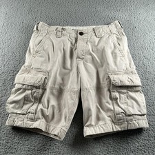 Vtg Abercrombie Fitch Cargo Shorts Mens 31 Beige Relaxed Utility Pockets Y2K