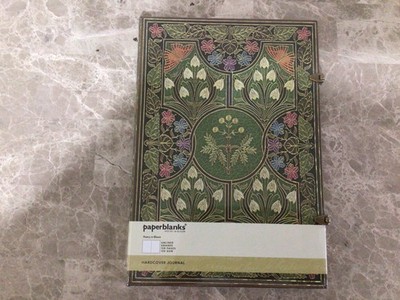 New Paperblanks Grande Unlined 8.25 x11.75''gift POETRY IN BLOOM Green Sketchbook
