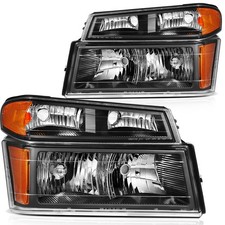 For Chevy Colorado 2004-2012 Headlights Assembly Pair Replacement Headlamp