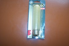 Vintage GE 60 watt tubular bulb medium base ABOUT 5" LONG WITH BASE