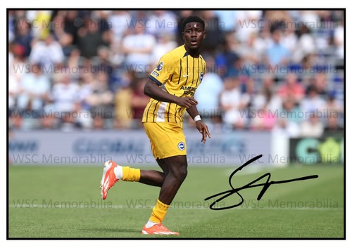 12154. Ibrahim Osman Signed Pictures (A4 Prints) Brighton Birmingham Auxerre etc