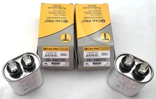Lot of 2 Titan Pro TOCF10 Oval Motor Run Capacitors 10MFD 440/370 VAC