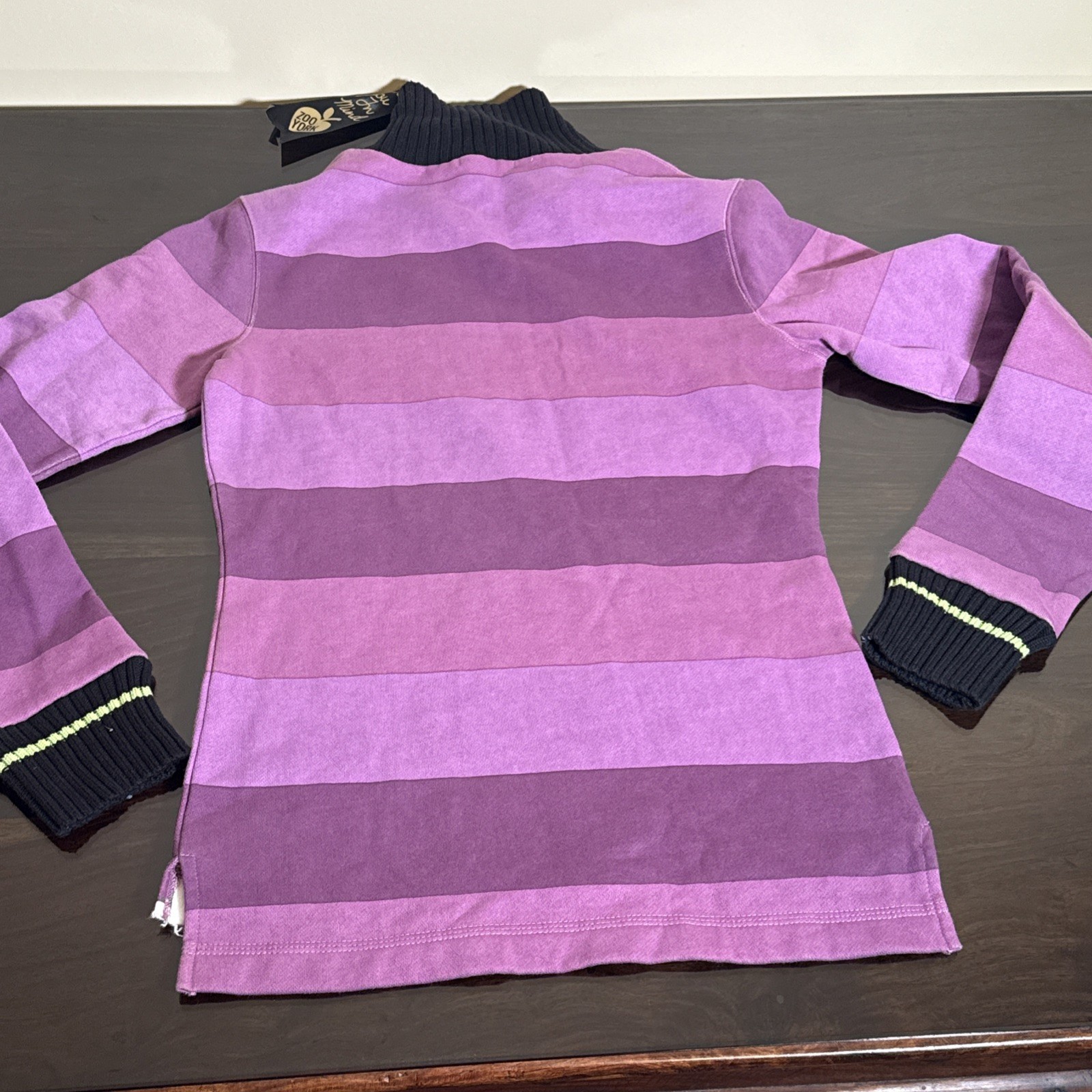 New Zoo York ladies designer purple pullover thick stripe authentic Medium image 5