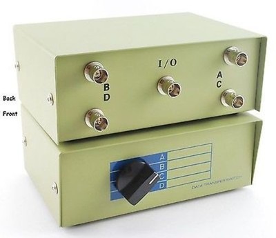 4-Way ABCD BNC Manual Rotary Switch Box (Metal) Model SB-037