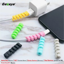 Spiral Cable Protector Wire Organizer Smartphones Charger Iphone Data Line UK