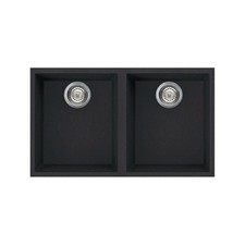 Évier Double cuve Smeg Rectangulaire 76 cm Universel Quadra VZUM3434N Noir