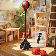 Height Adjustable Reflex Speed Bag Freestanding Punching Bag for Boxing Training