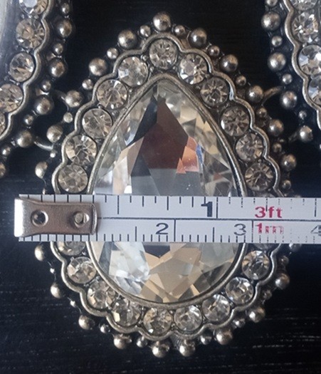 Adjustable Rhinestone and Glass Statement Necklac… - image 11