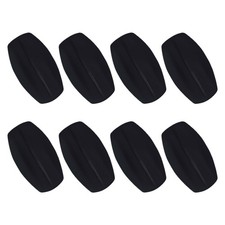 8Pcs Comfortable Black Silicone Shoulder Pads Soft Bra Strap Cushions Anti Slip