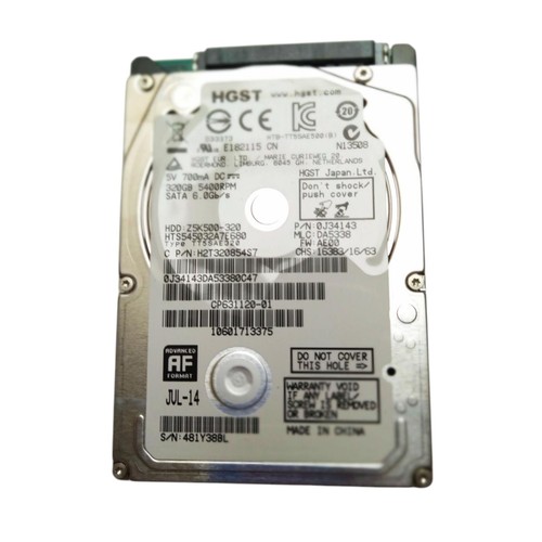 HGST Travelstar Z5K500 320GB 2.5" Slim SATA HDD – 5400RPM, 8MB Cache, Laptop