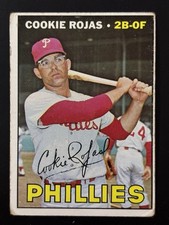 1967 Topps #595 Cookie Rojas Baseball Card Vintage Philadelphia Phillies