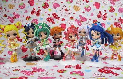 Futari wa Fresh PreCure Yes PreCure 5 GoGo figure Qposket Doll set of 8 Used A