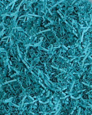 Soft & Thin Cut Crinkle Paper Shred Filler (1/2 LB) - Turquoise