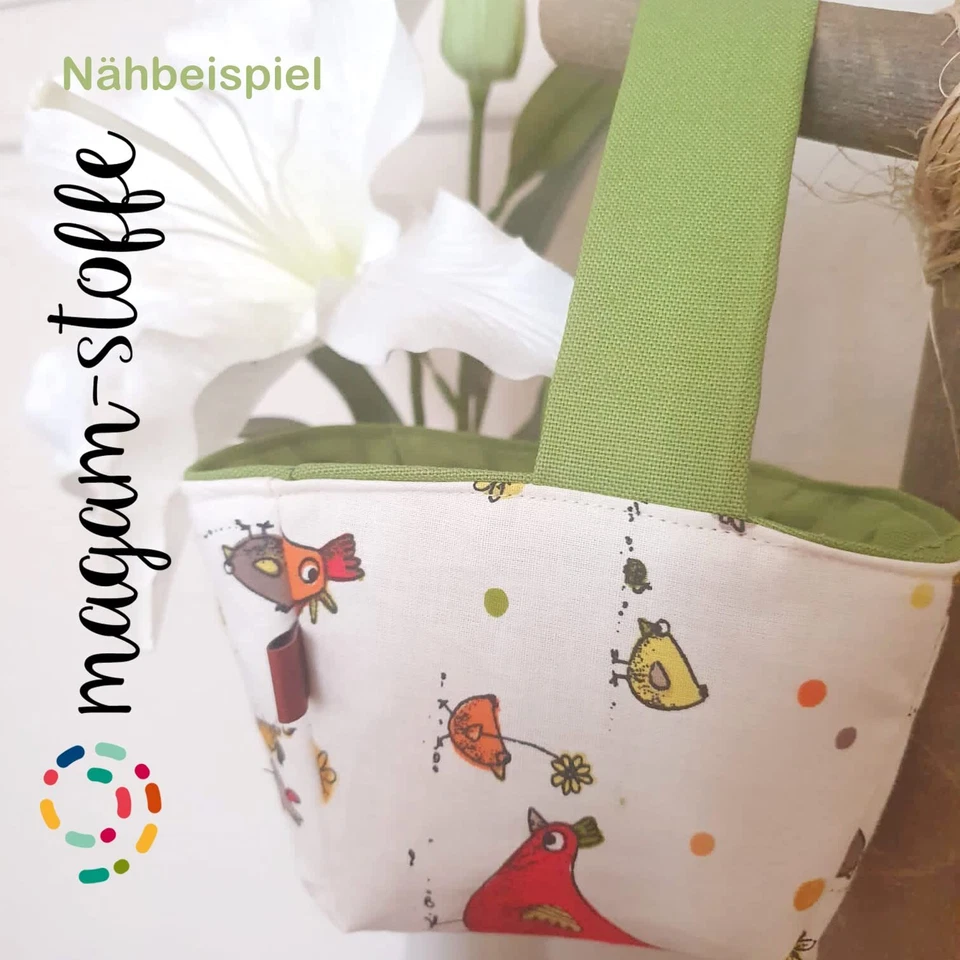 MAGAM-Stoffe "Lotte Bunte Hühner" Kinder Baumwollstoff ÖKO-TEX Meterware ab 50cm - Bild 3 von 4