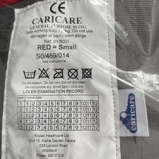 Caricare Toileting  GP Patient Sling For Use With Mobile & Overhead Hoists Small