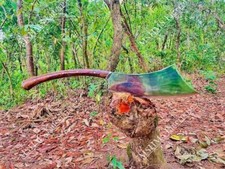 ESPADA MACHETE DE ALDEANOS HOJA DE ACERO AL CARBONO HECHA A MANO PERSONALIZADA CAZA CAMPING 32""