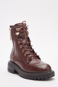 red biker boots