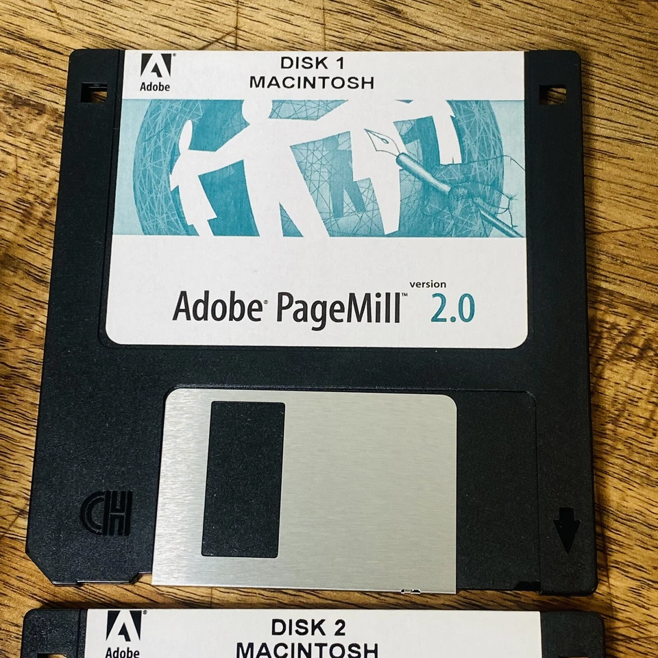 Adobe Pagemill Version 2.0 for Mac Macintosh Vtg Software 3 Disks 1 2 & 3 - Image 2 of 4