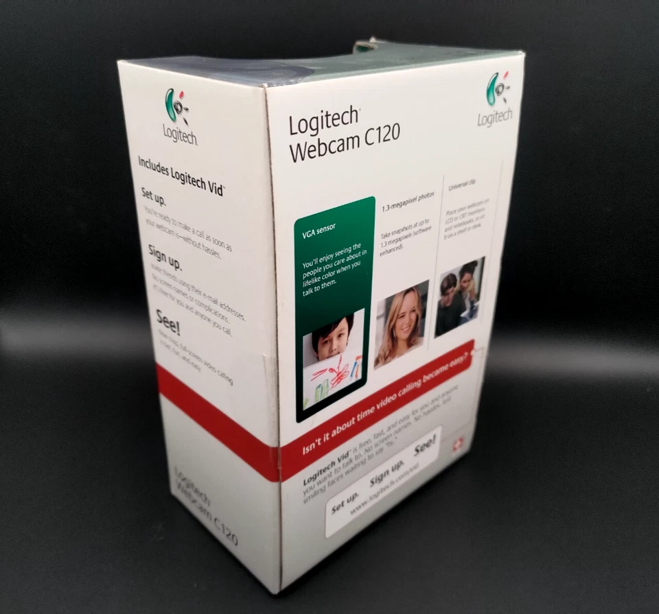 Logitech C120 USB Webcam for Windows Vista, 7, 8, 10 Video Call - NEW & SEALED - Image 2 of 3