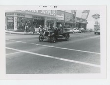 Vintage Photo Parade Firetruck Good Year Tires Surplus Shop Bay Shore Ny 1959