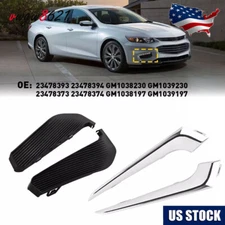 Left & Right Front Fog Light Cover Bezel Trim Set For Chevrolet Malibu 2017-2018