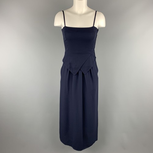 Robe Lanvin Bordeaux Genou - Dos Nu Spaghetti, Taille M Avec Poches, Neuf Sans étiquettes