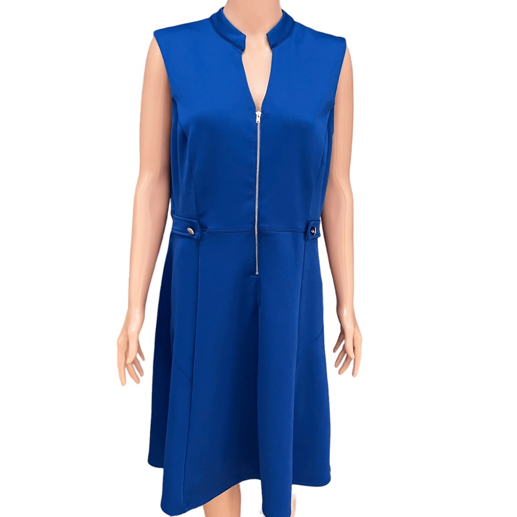 Kate and Lily royal blue fit and flare dress size 14 | eBay