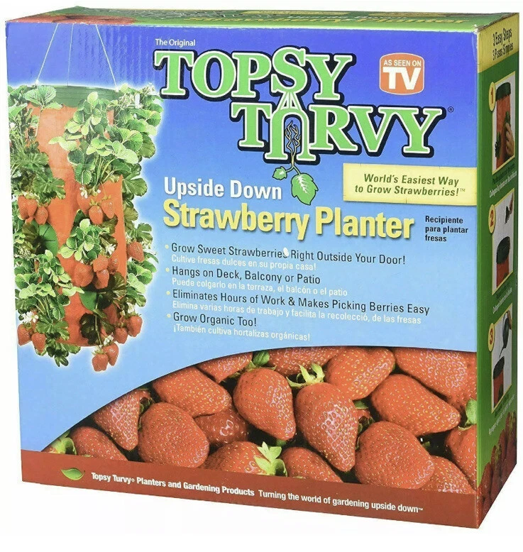 Maceta colgante de fresa Topsy Turvy Top giratorio invertido - ¡Paquete de 5 OFERTA!! Foto 2 de 3
