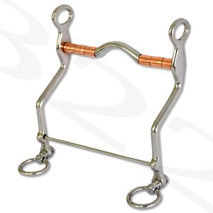 Embout De Cheval Paso Fino – Barre Avec Rouleaux Cuivre Et Acier, Tige 5.5", Neuf !