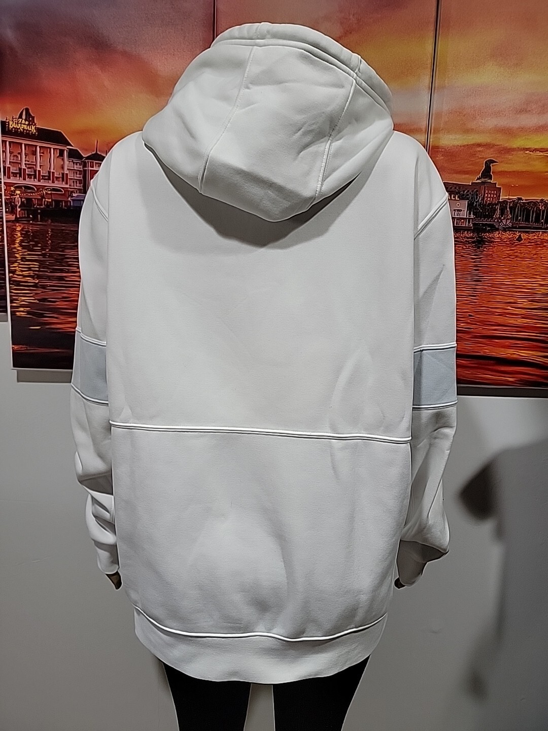 NFL Pittsburgh Steeler Football 100th Patch Hooded Pullover Nike White Size L #4 image 5