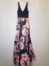 Blondie Nites by Stacy Sklar Juniors 3 Formal Dress Sleeveless Floral Maxi Prom