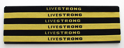 Nike Livestrong Swoosh Headbands Assorted 6 Pack Black/Varsity Maize