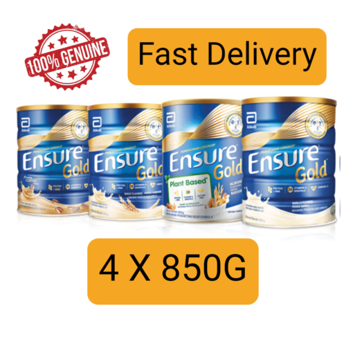 4 X Abbott Ensuree Gold powder - Vanila/Almond/Wheat/Coffee 850g - FAST DELIVERY - Picture 1 of 5