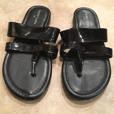 black dressy flip flops