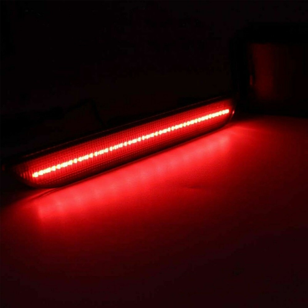 2x Red Lens Reflector Rear Bumper LED Side Marker Light For 2015-2020 Ford Mustang