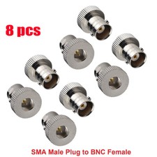 8pcs SMA Male Plug to BNC Female Jack RF Coaxial Adapter Connector