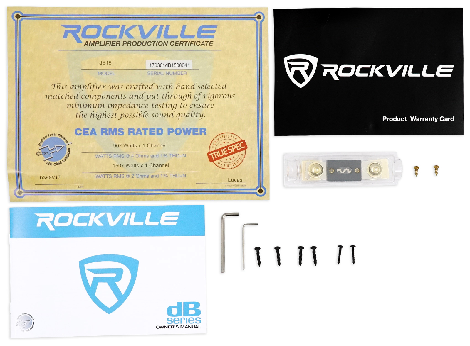 Rockville dB15 6000 Вт Пиковый 1500 Вт Среднеквадратичный Монофонический усилитель на 2 Ом Комплект усилителей