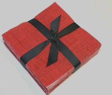 100 Piece Crosshatch Red pre cut charm pack 5" squares 100 cotton fabric qui