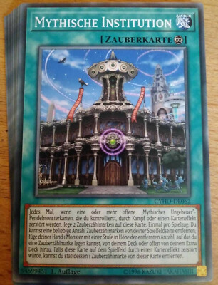  YuGiOh! 1x MYTHISCHE INSTITUTION CYHO-DE062 COMMON GER TOP SHIPPING NEAR MINT! 