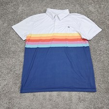 Tipsy Elves Men's Golf Polo Santa Fe Activewear Multicolor Small