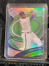 Lorenzo Cain 2021 Spectra Green Neon Die-Cut #3/25 - Brewers